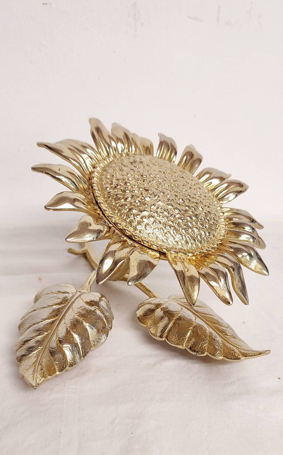 Bronze "sunflower" ashtray. Spain, 1960s.