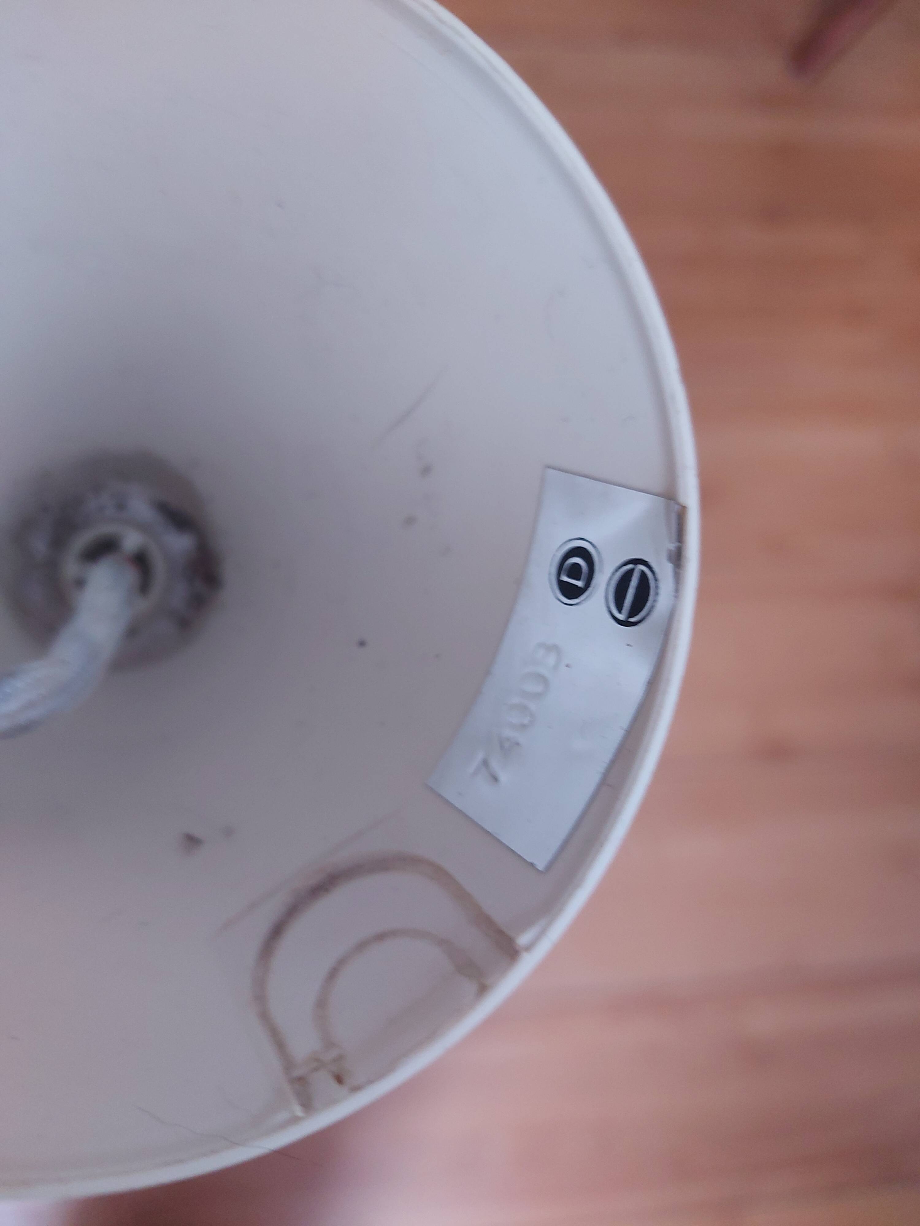 Scandinavian glass pendant light Holmegaard 50, 60's