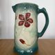 Pichet barbotine Art Nouveau « Capucines »