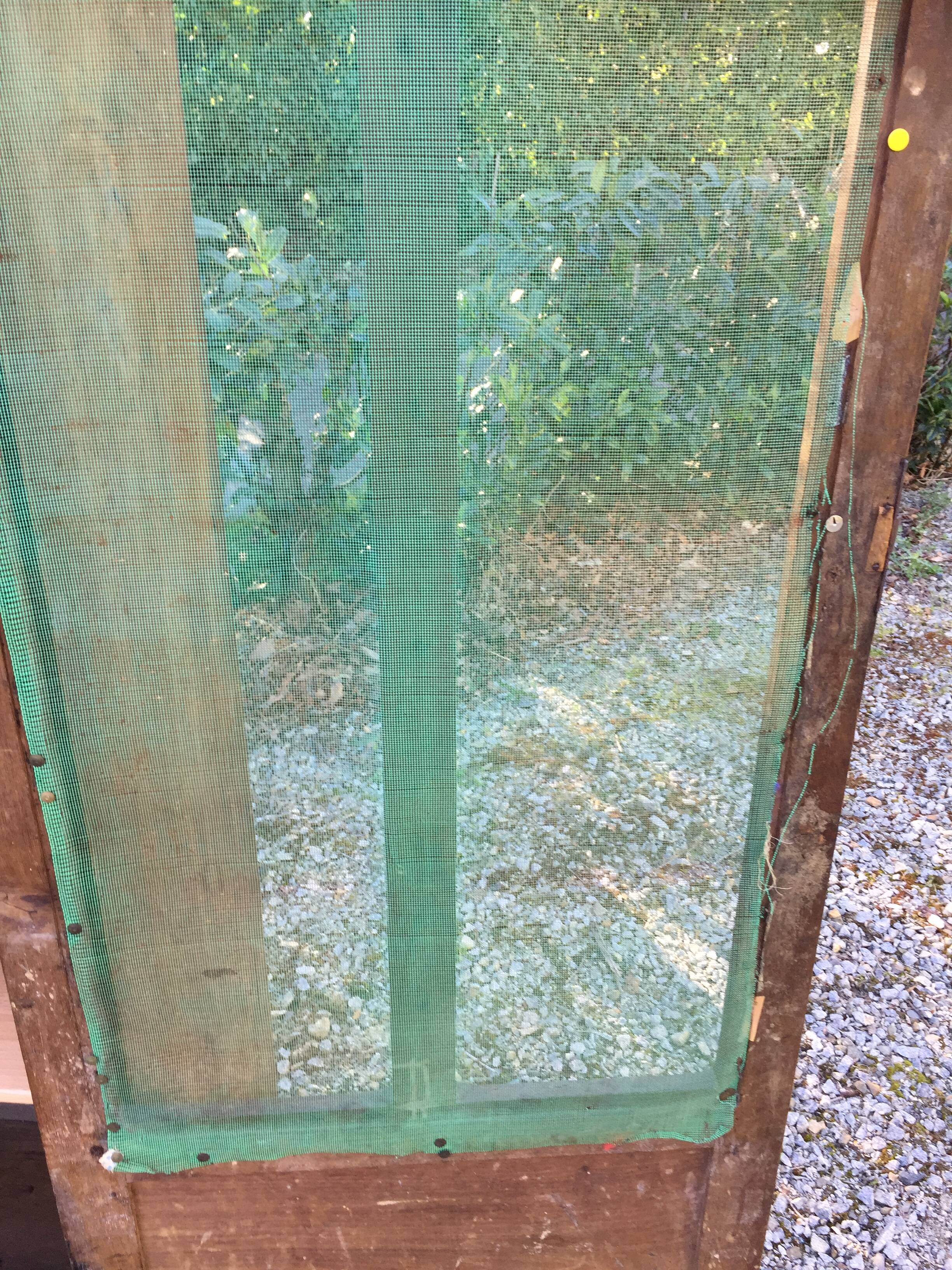 Vintage mesh cabinet in solid oak rococo period 1930