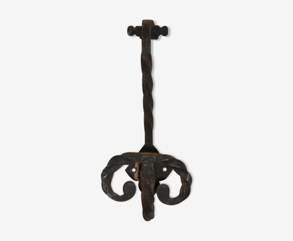 Patère en fer noir 1960