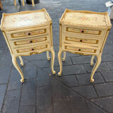 Pair of hand-painted Venetian bedside tables – baroque style