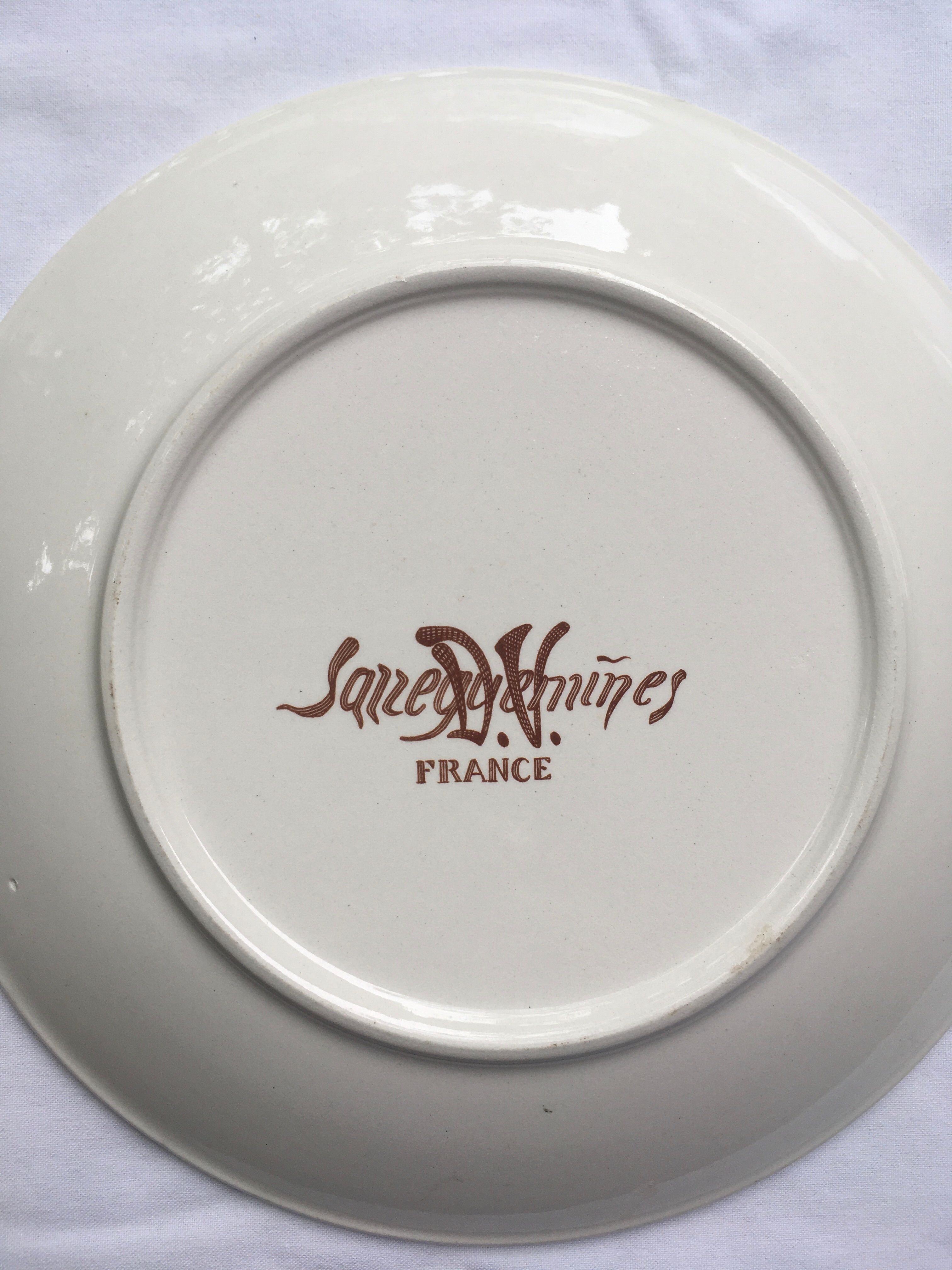 Sarreguemines speaking plates model "The Vocations"