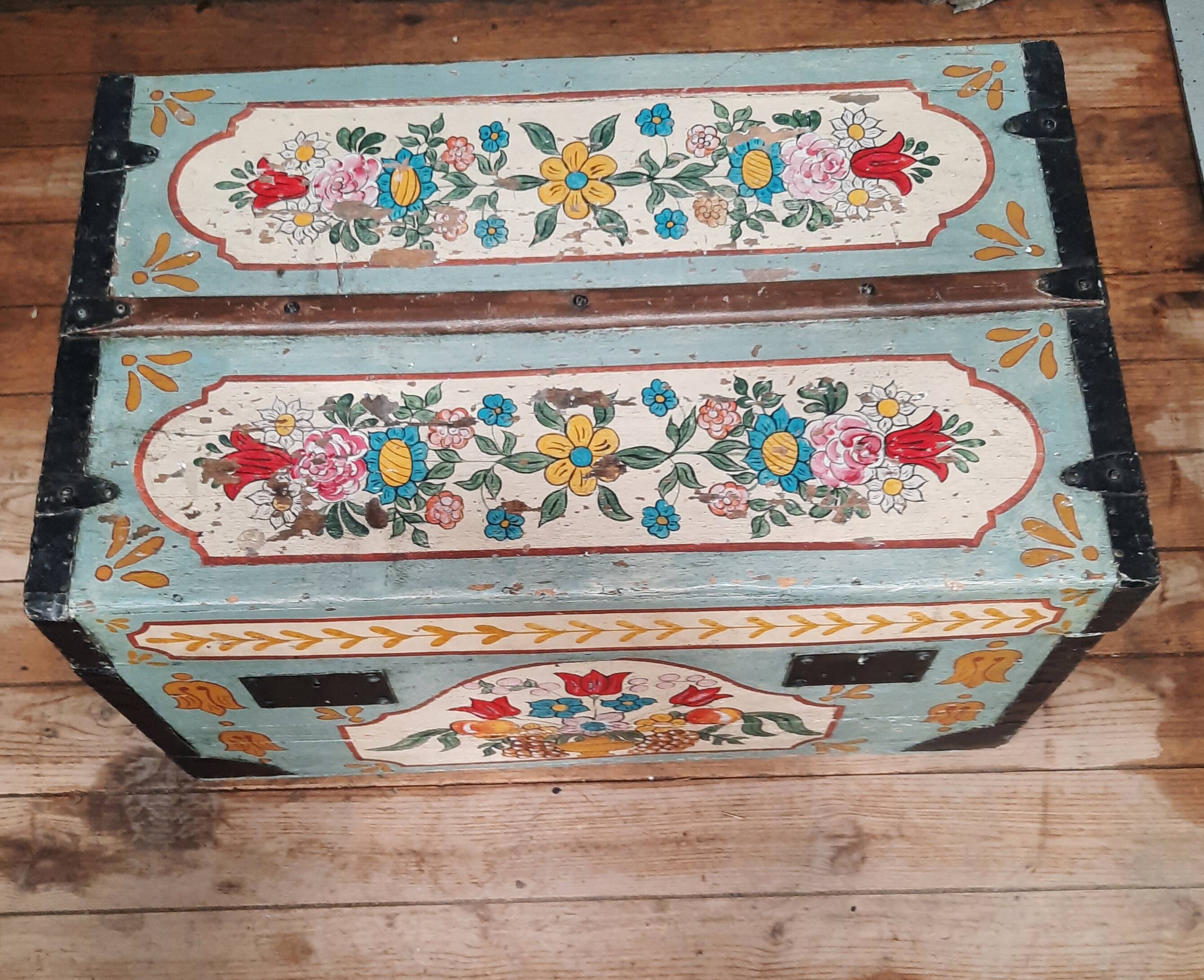 Norman painted chest