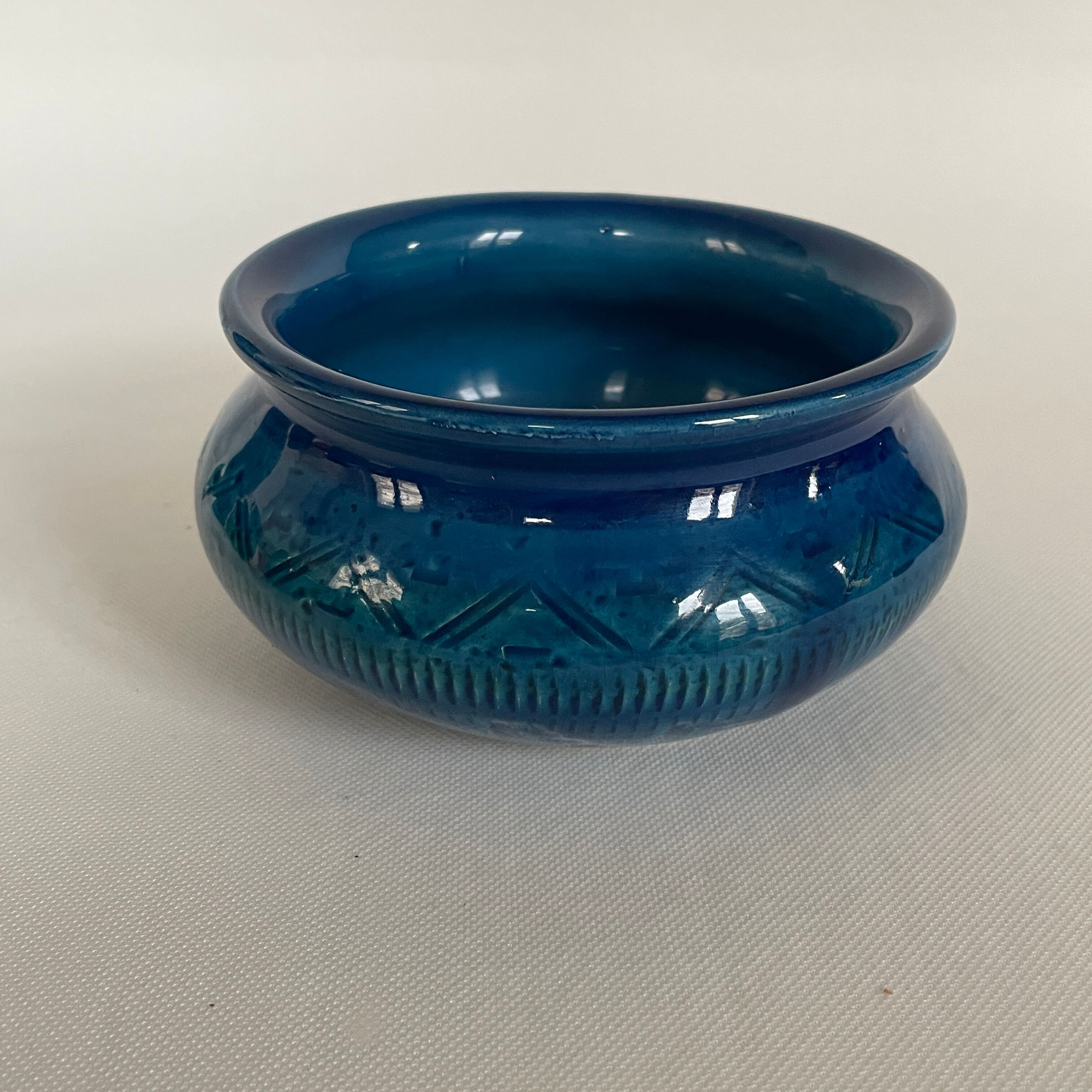 Ceramic pot cover by Aldo Londi for Bitossi ceramiche, vintage