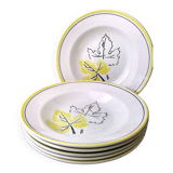 6 Badonviller FB earthenware soup plates