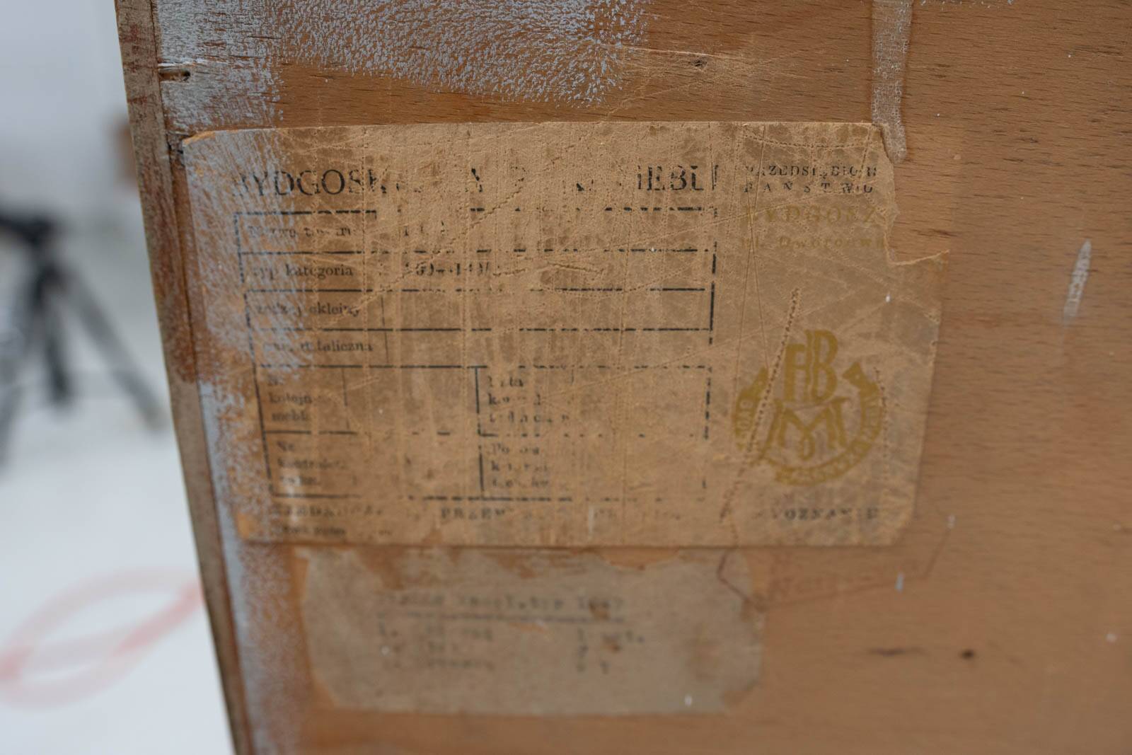 Vintage ash sideboard by BFM, poland, 1960s