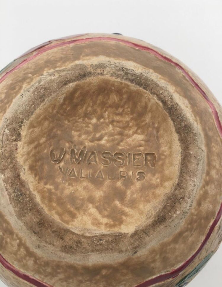 Jérôme MASSIER, Vallauris, France - Vase with handles in glazed earth - 1950s