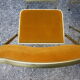 Série de 4 chaises pliantes métal doré et tissus