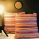 Bohemian multi-colored cushion