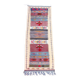 Moroccan kilim rug, handwoven Berber wool hallway rug.