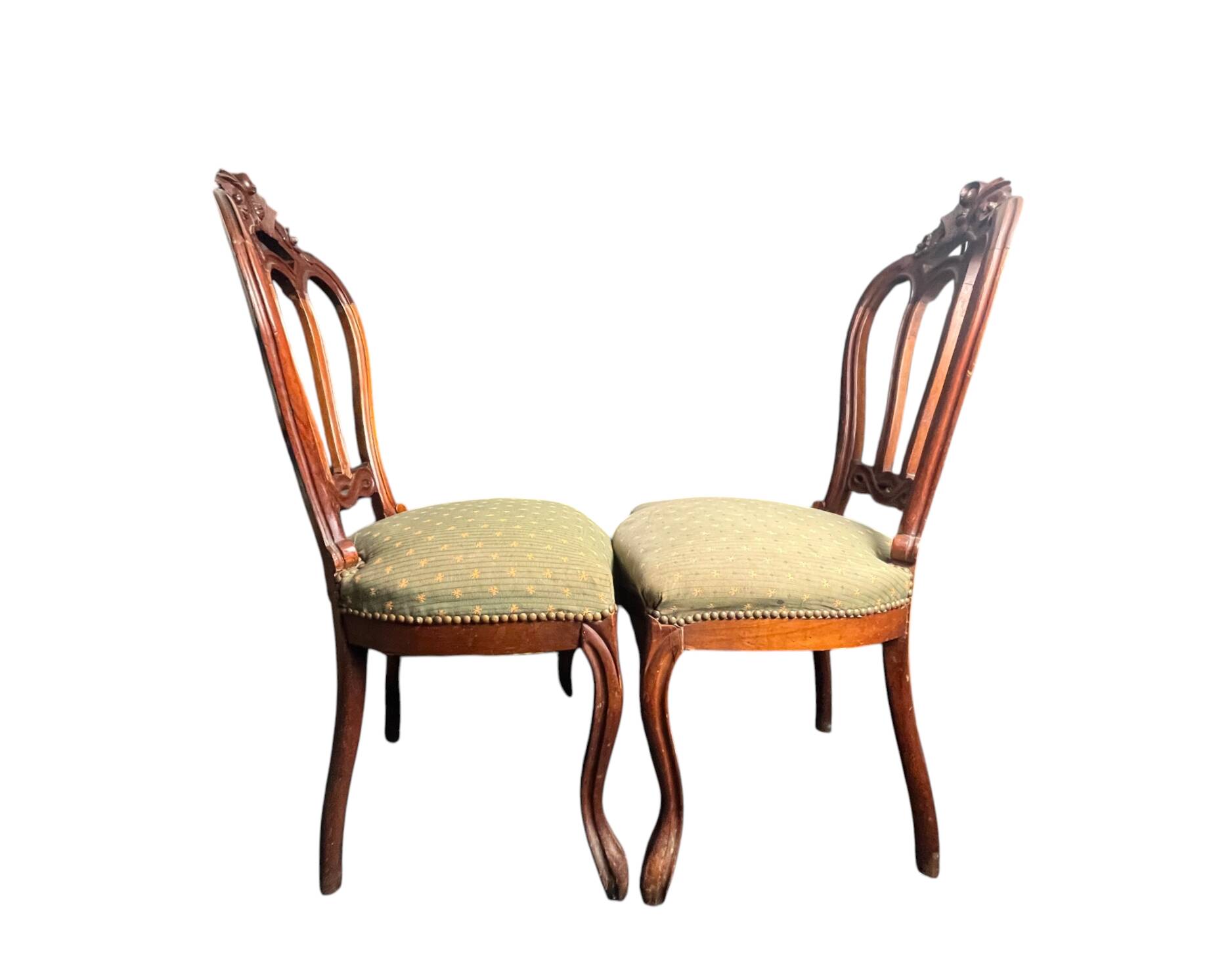 Paire de chaises en acajou époque Napoléon III fin XIXème