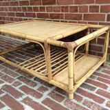 Vintage rattan coffee table