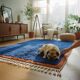 Traditional Berber rug in natural wool 3x2 m