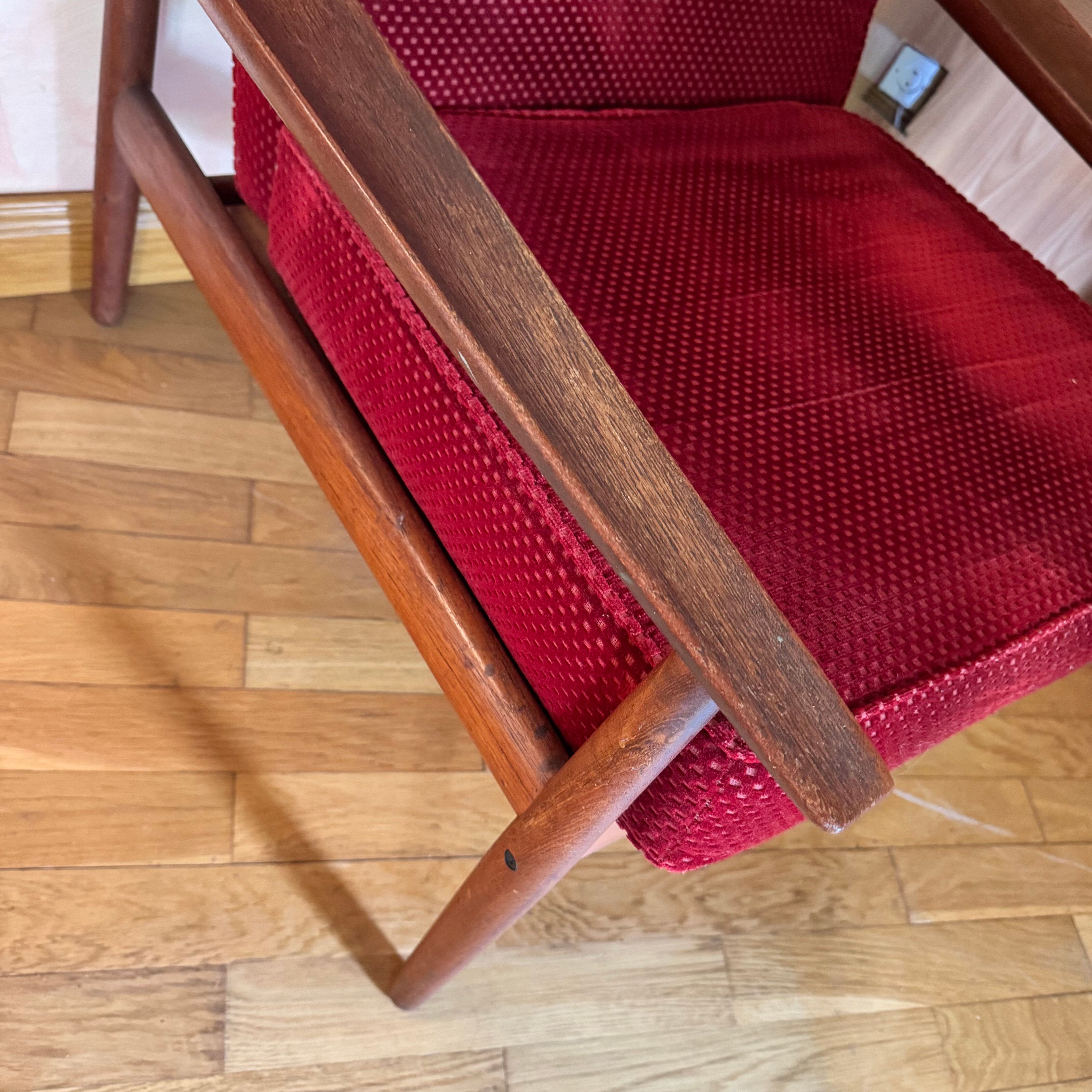 Sofa set with armchair and pouf by Arne Vodder for Glostrup.