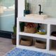 Recycled cotton handmade rug - Reversible - Blue