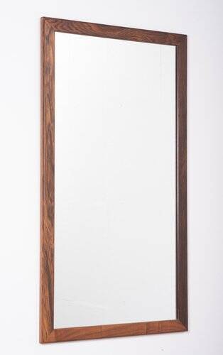 Model 366 Rosewood Wall Mirror by Aksel Kjersgaard for Odder, Denmark, 1960s