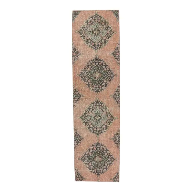 Turkish Oushak Wool Runner 78x286