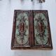 Antique Art Nouveau glazed earthenware tile from the 19th century