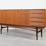 Midcentury Teak Sideboard, Norway, 1960s, Gustav Bahus Style, Fully Restore