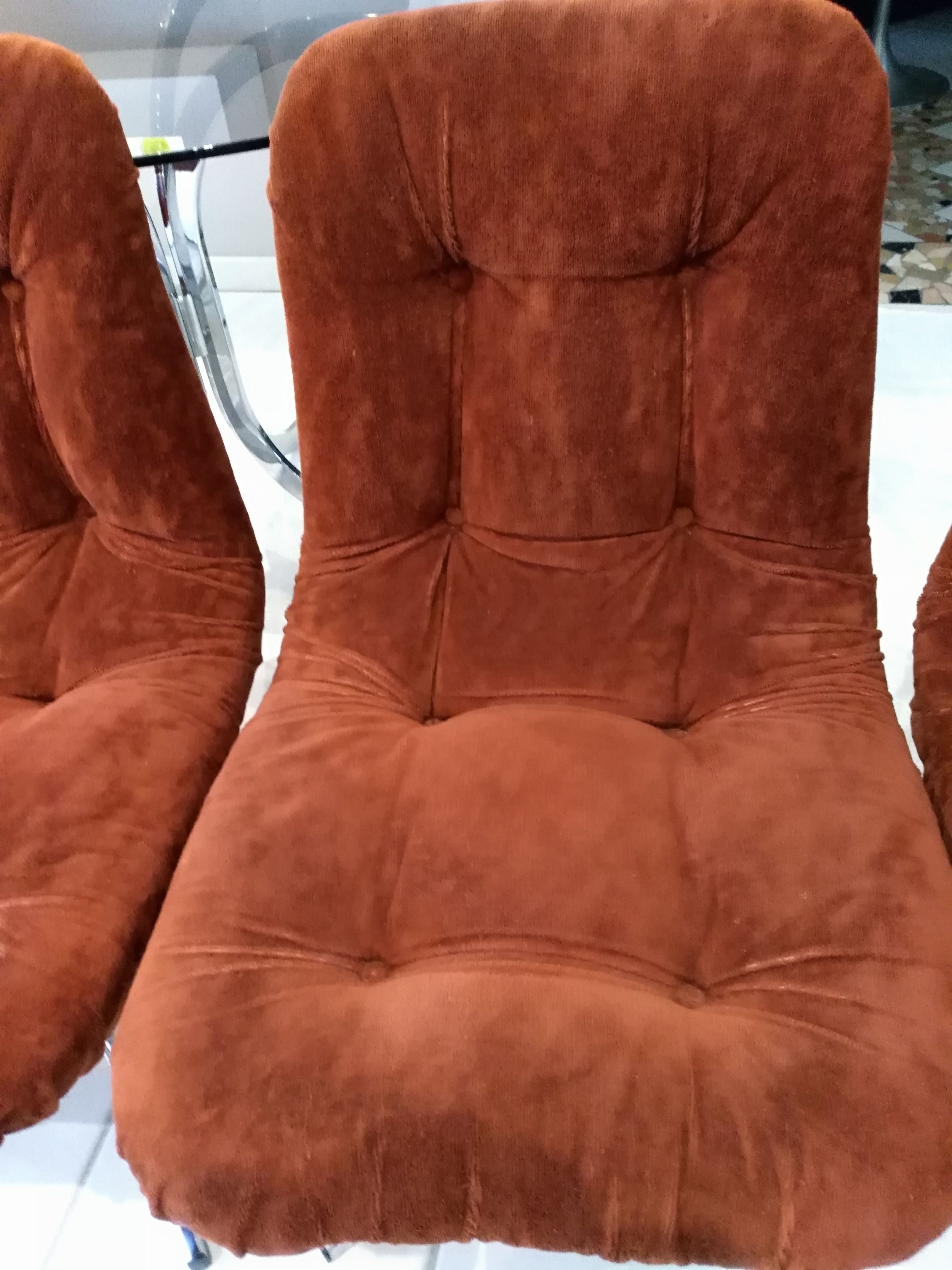 Suite of 6 chairs of italian vintage design year 1970