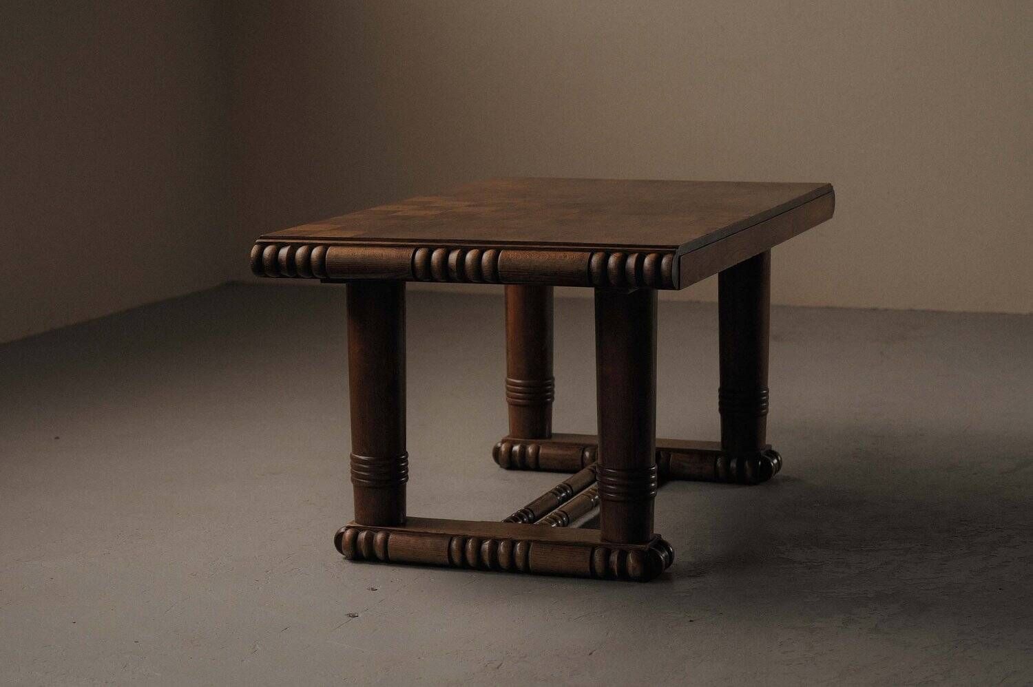 Art Deco oak table – France, 1930s–1940s