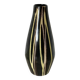 Vase à rayures en géocéramique VEB Georgenthal modèle 136, Allemagne de l'Est (RDA)