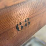 Vintage oak high table / drawing table with deep drawers