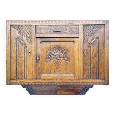Buffet Art déco en bois et marbre
