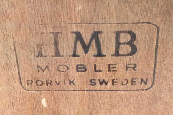 Table basse vintage suédoise en teck d'époque milieu du siècle par HMB Möbler