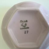 4 Tasses à  café vintage 40 / rose/filet argent
