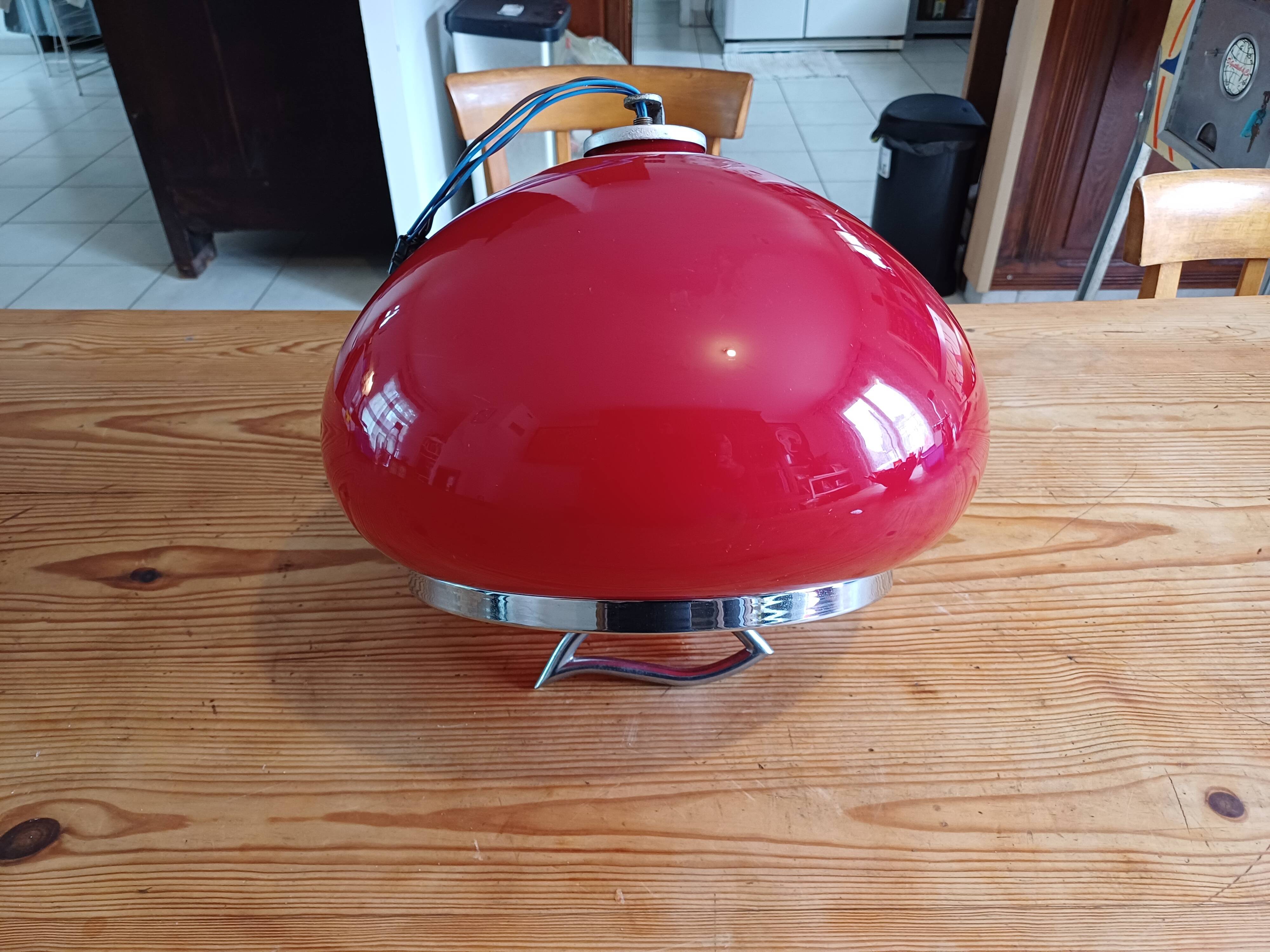 Vintage Opaline Red Pendant Lamp “VIRO”