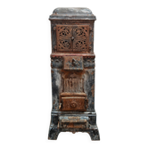 Poêle Art Nouveau en fonte, 19e siècle
