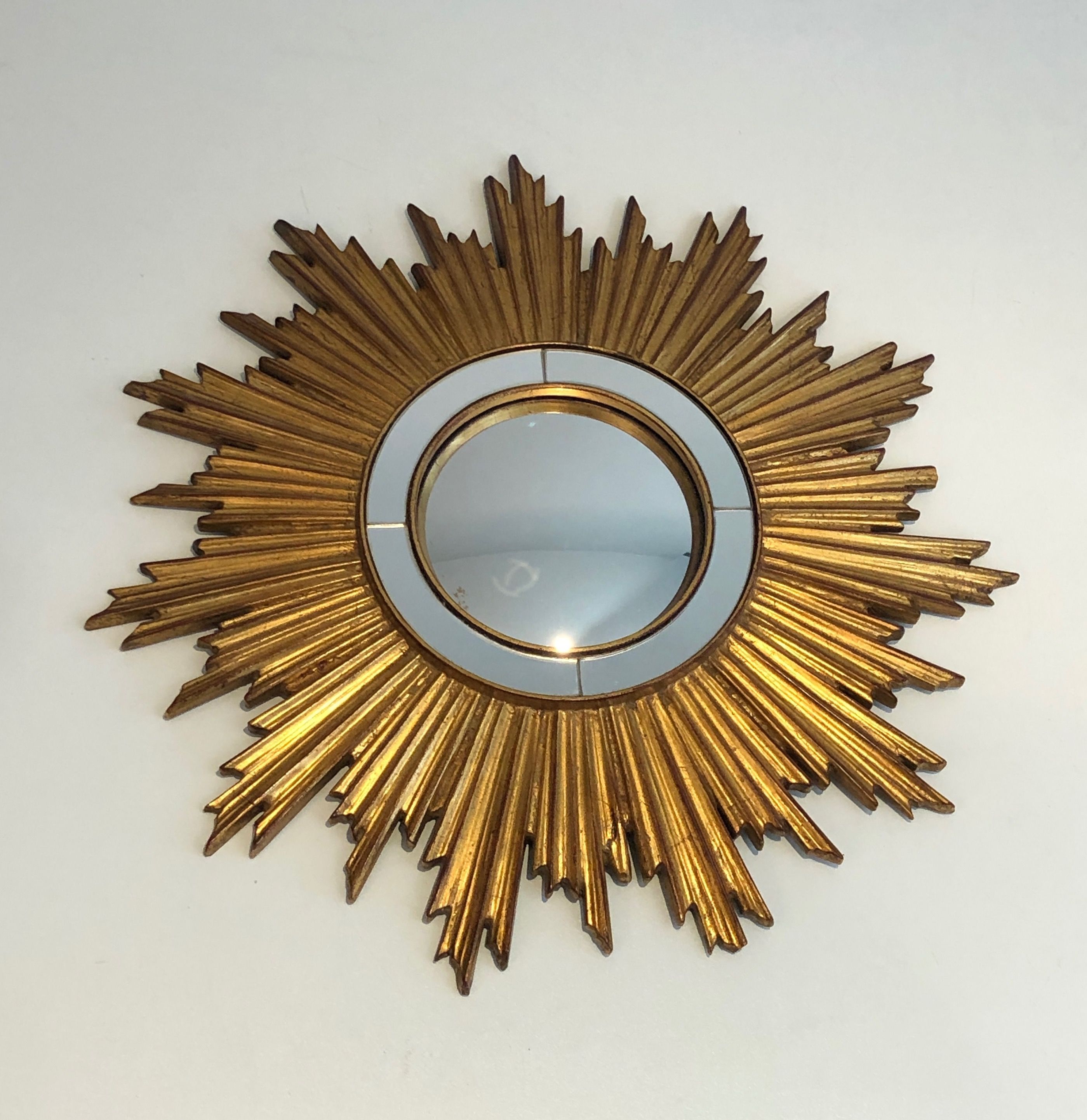 Golden resin sun mirror