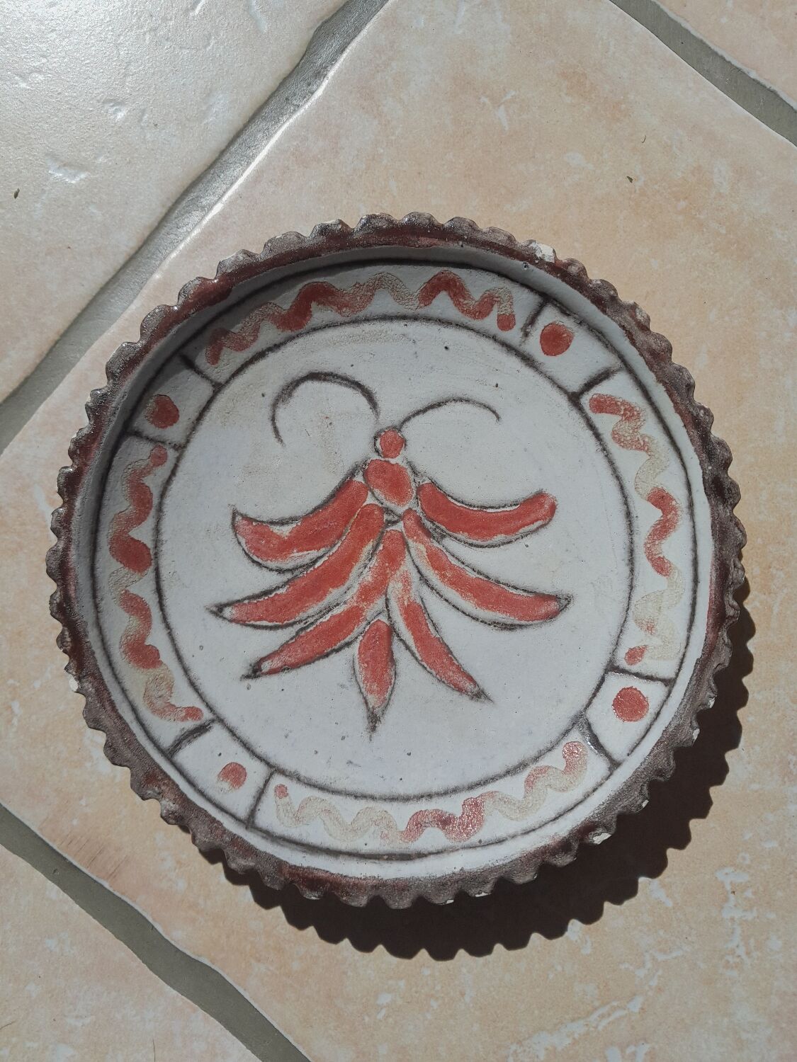 Ceramic dessert plates signed Jérôme MASSIER - Vallauris