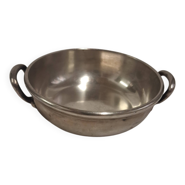 Ancien plat de service, légumier, en métal argenté, orfèvrerie Pannassier