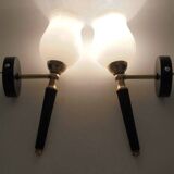 Pair of torch wall lights
