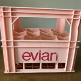 Vintage evian bottle rack