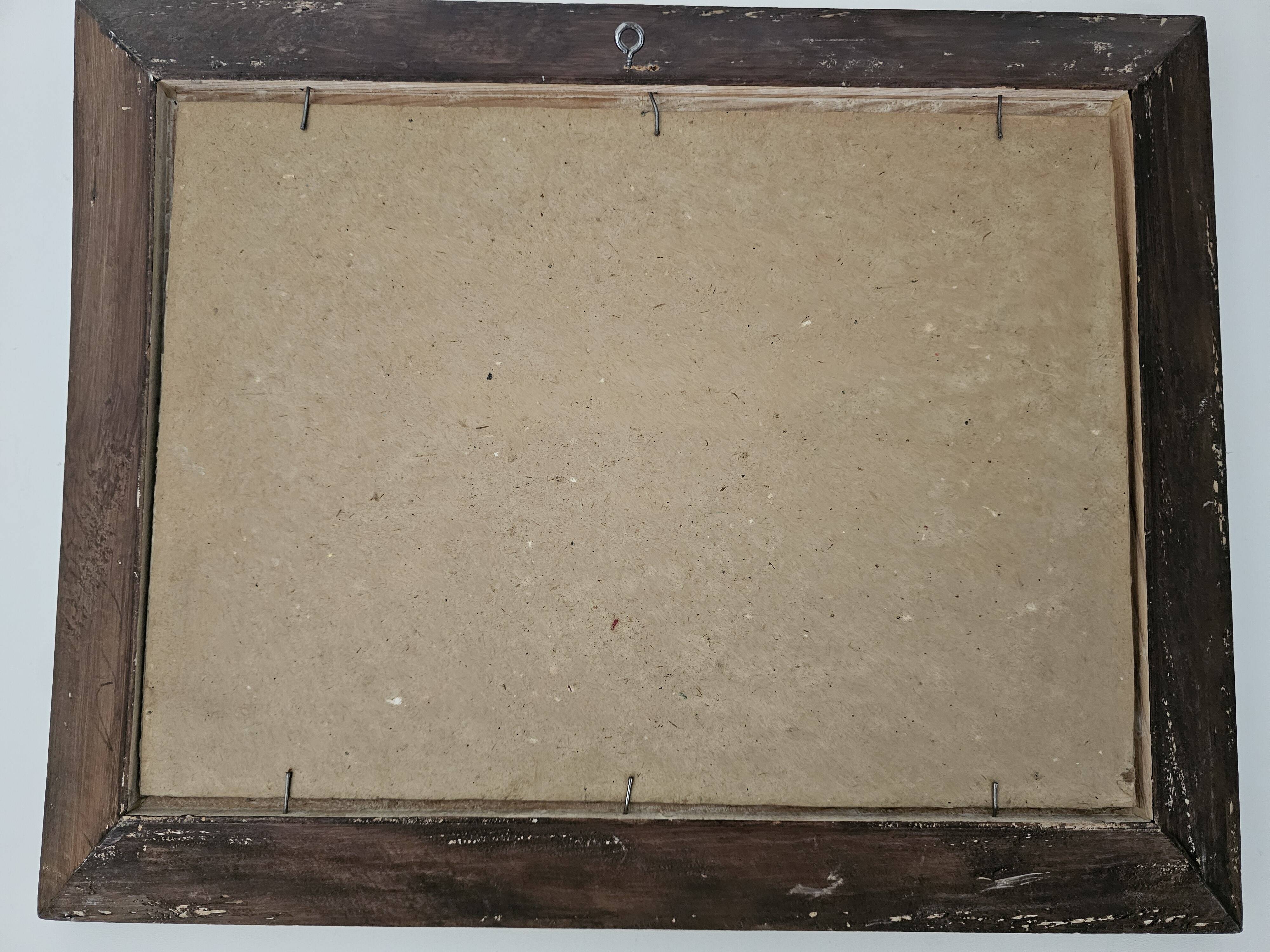 Oil Painting on Cardboard Saint Tropez - La Ponche signed Louis Millet - 60's