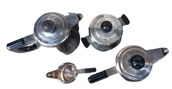 Silver metal tea/coffee set circa 1930 - Art Deco period - Christofle