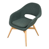 Chaise lounge vintage Shell par Miroslav Navratil, années 1960, Tchécoslovaquie