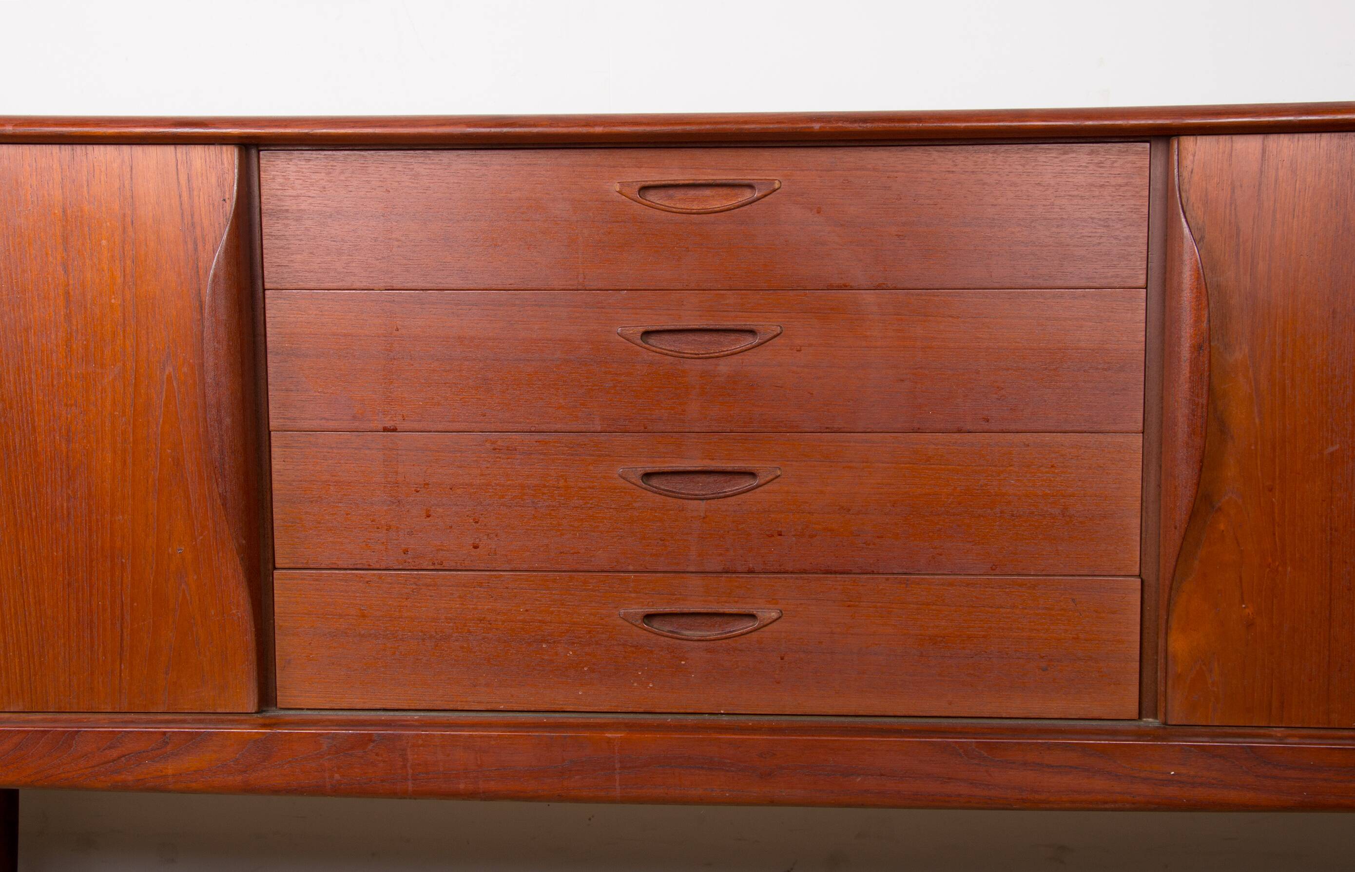 Enfilade Danoise en Teck par Henry Walter Klein pour Bramin 1960.