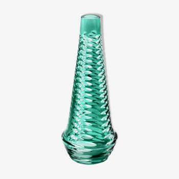 Beyer turquoise crystal vase, Germany