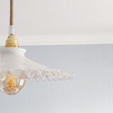 Vintage opaline pendant lamp