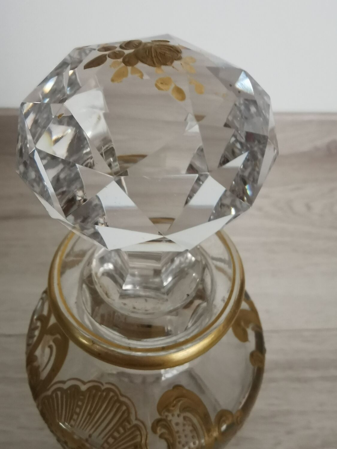 Art Deco decanter, hand-painted