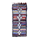 Colorful Boucherouite Berber rug - 80 x 189 cm