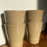4 stoneware cups