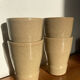 4 stoneware cups