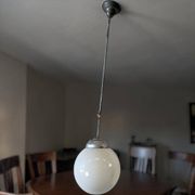 Vintage Art Deco suspension / chandelier with opaline shade