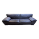 Roche Bobois brown leather sofa